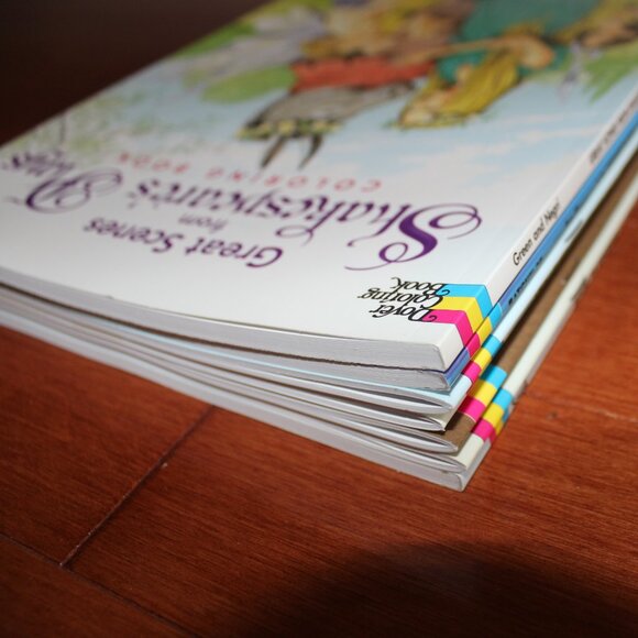 7x Dover Coloring Books Aztec Fairyland Unicorns Beowulf Shakespeare Jet Fighter - Picture 2 of 14